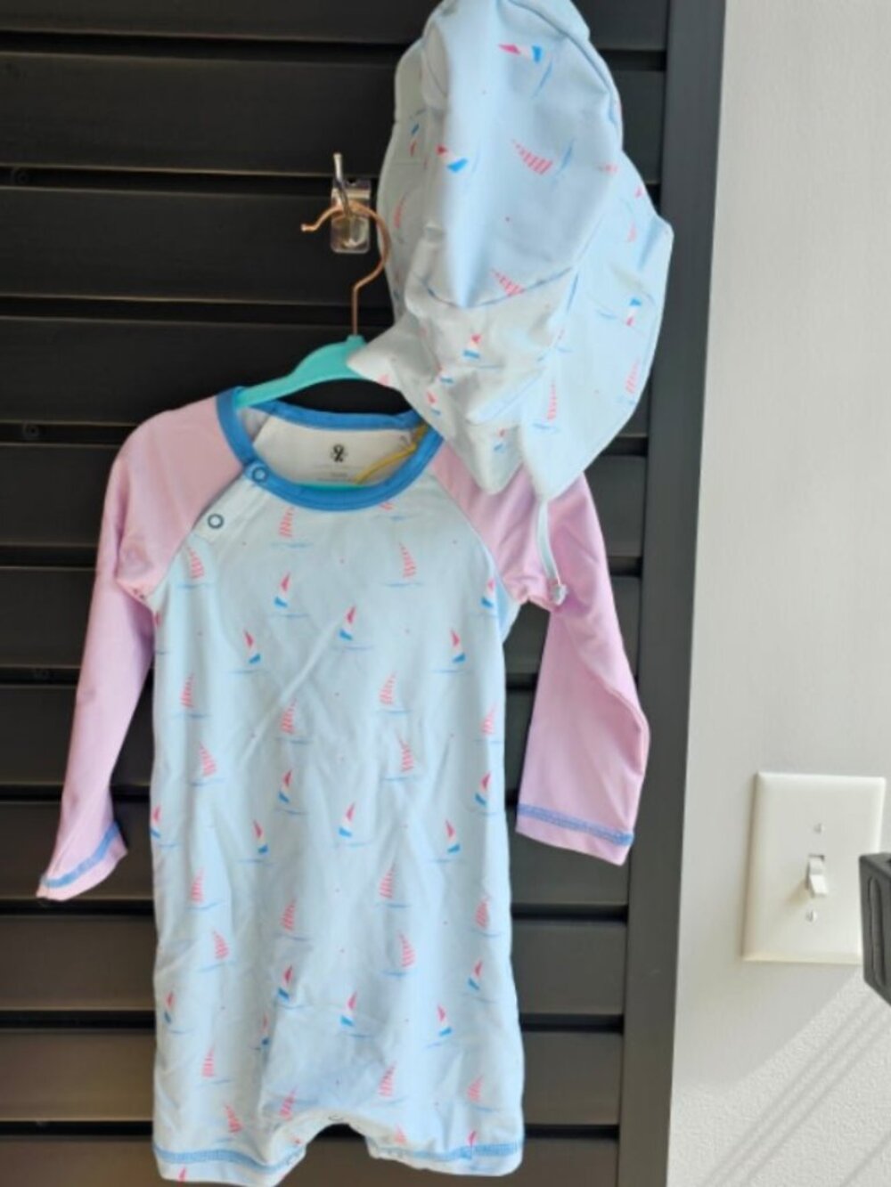 Summer Sails Long Sleeves One Piece Swim With Hat